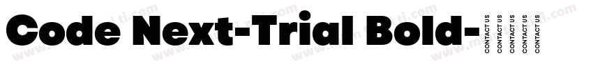 Code Next-Trial Bold字体转换